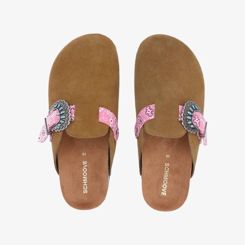 PALOMA CLOG W - SUEDE/WEST - BROWN/PINK